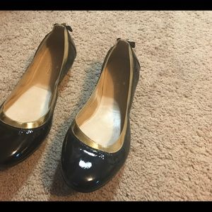 Kate Spade Black Patent Flats, Sz 7.5